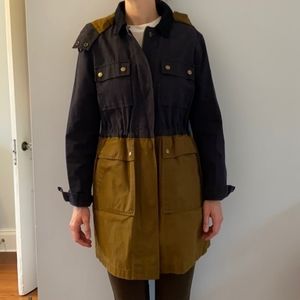 JCrew Navy and Green Canvas Jacket